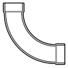 1 1/2 DWV LONG SWP 1/4 BEND - - DWV